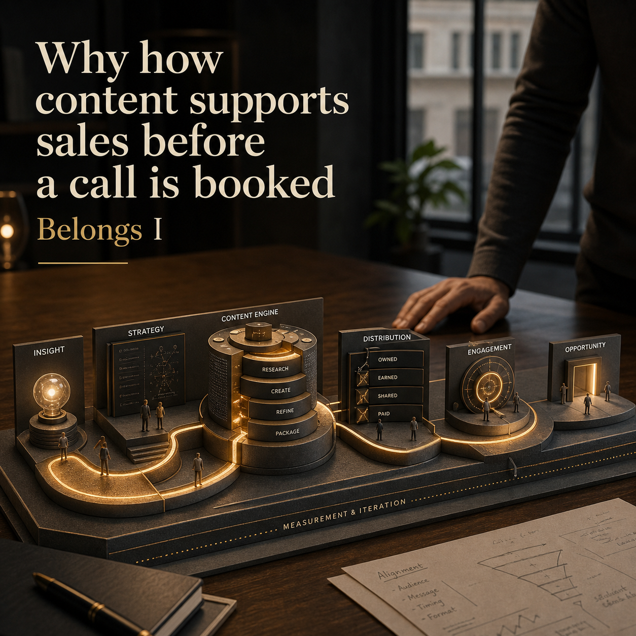 Why how content supports sales before a call is booked Belongs Inside a Content Engine