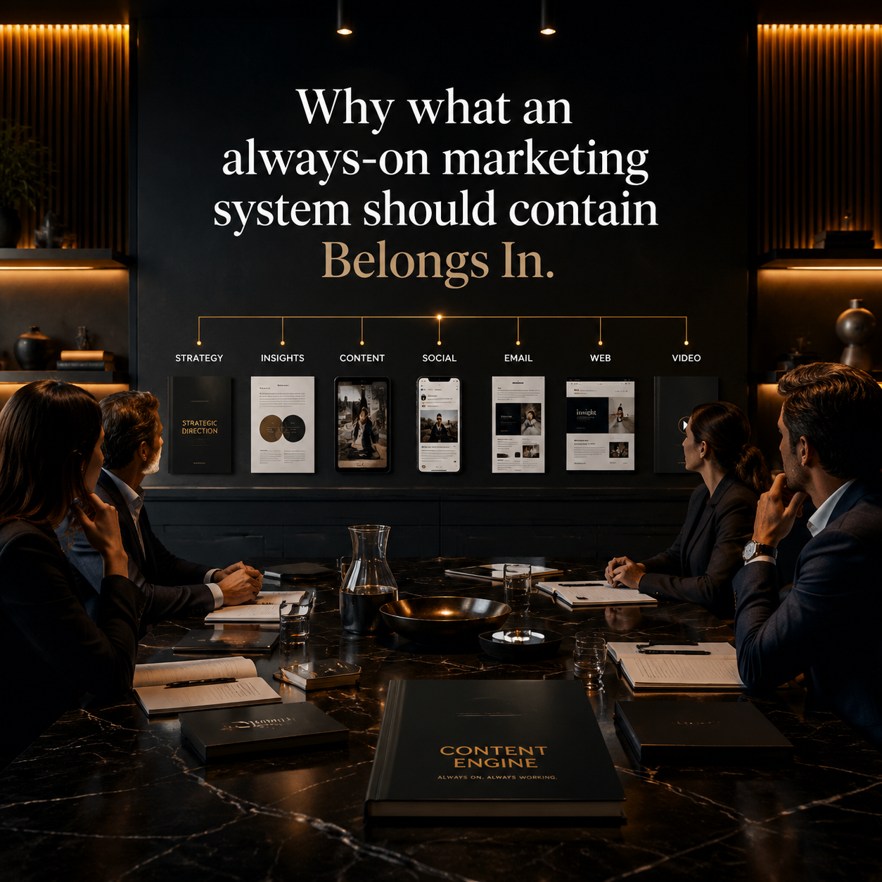 Why what an always-on marketing system should contain Belongs Inside a Content Engine
