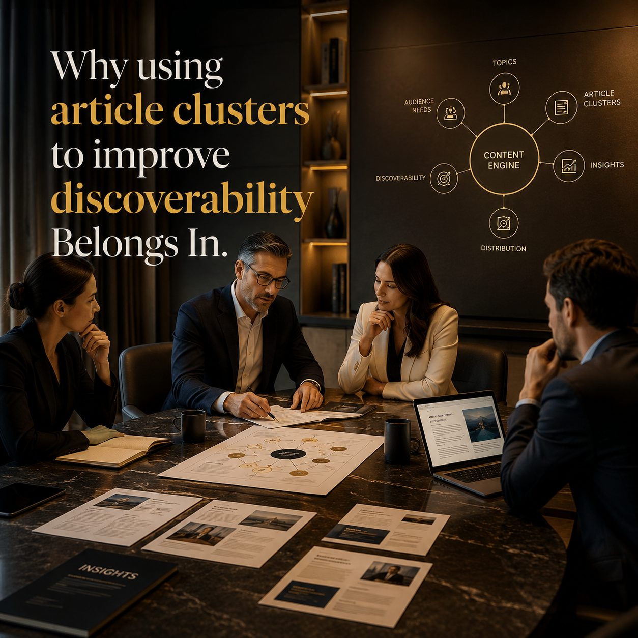 Why using article clusters to improve discoverability Belongs Inside a Content Engine