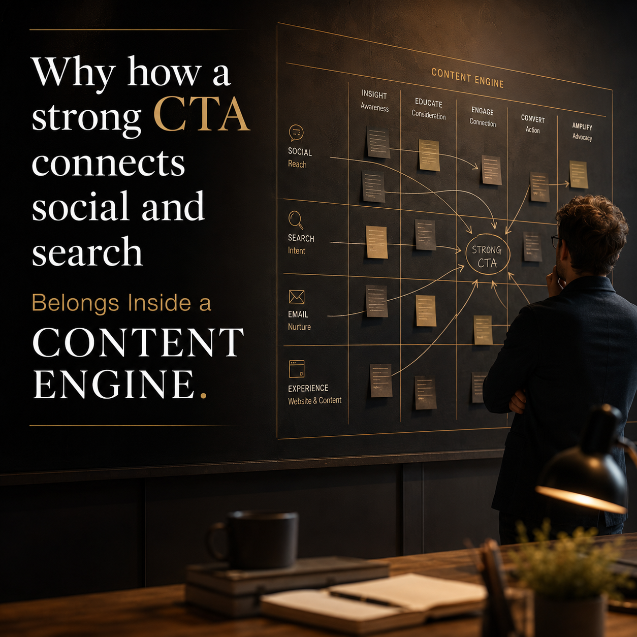 Why how a strong CTA connects social and search Belongs Inside a Content Engine