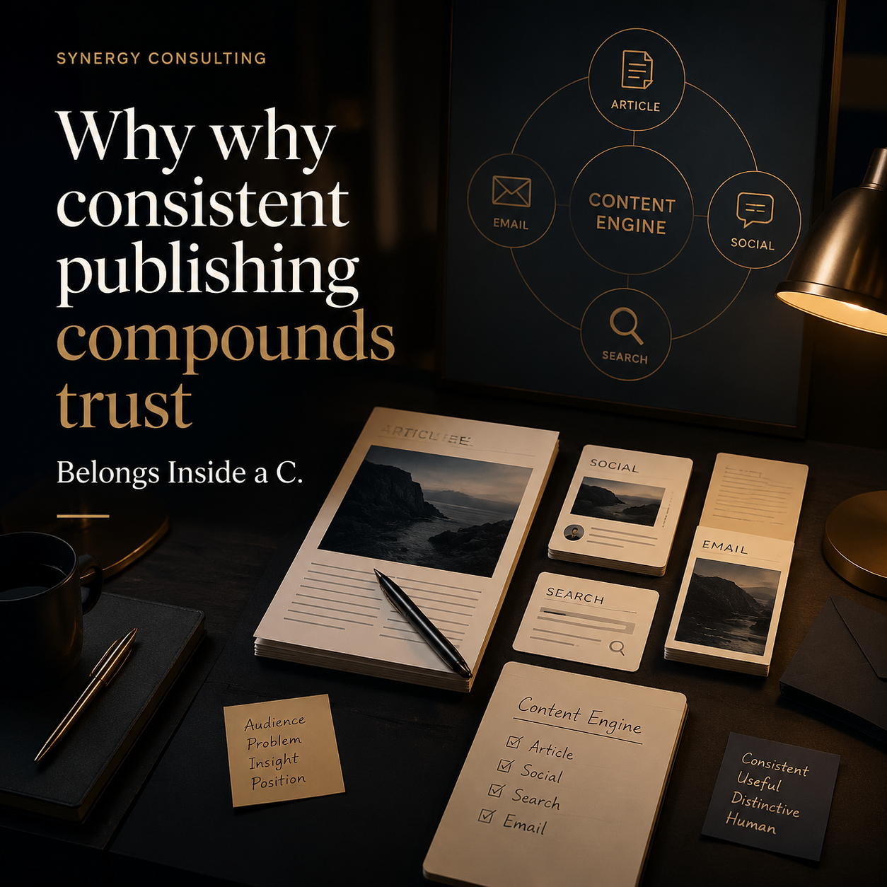 Why why consistent publishing compounds trust Belongs Inside a Content Engine